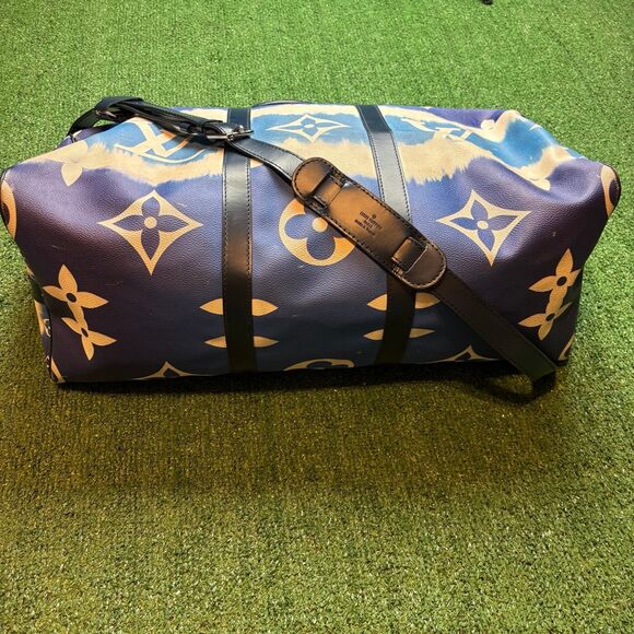 Louis Vuitton LV monogram blue Escale Keepall 50 duffle bag travel bag - Picture 9 of 12